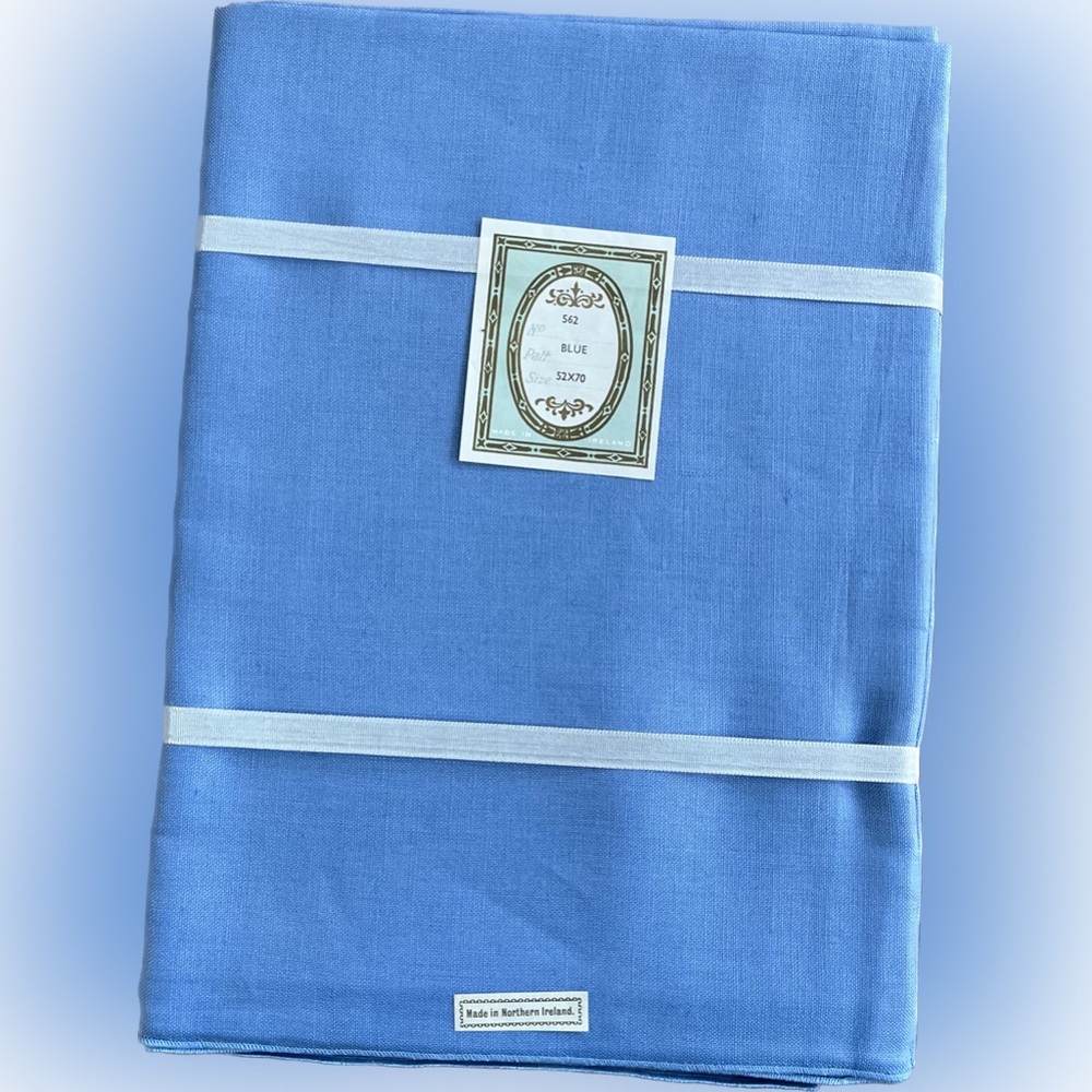Fine IRISH LINEN Tablecloth - BLUE
